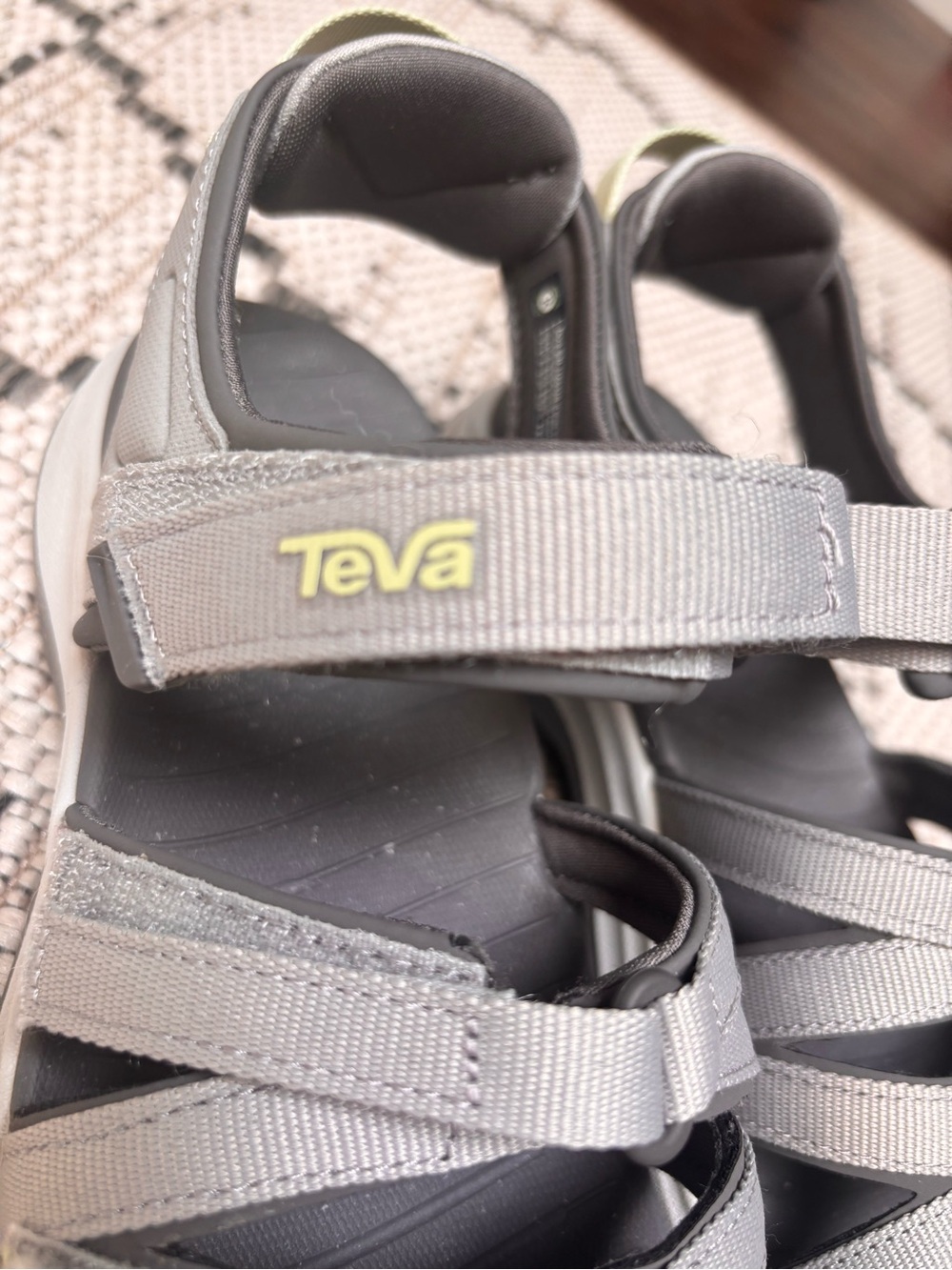 Teva Gray and Olive Strappy Hiking Sandals - Picture 3 of 5